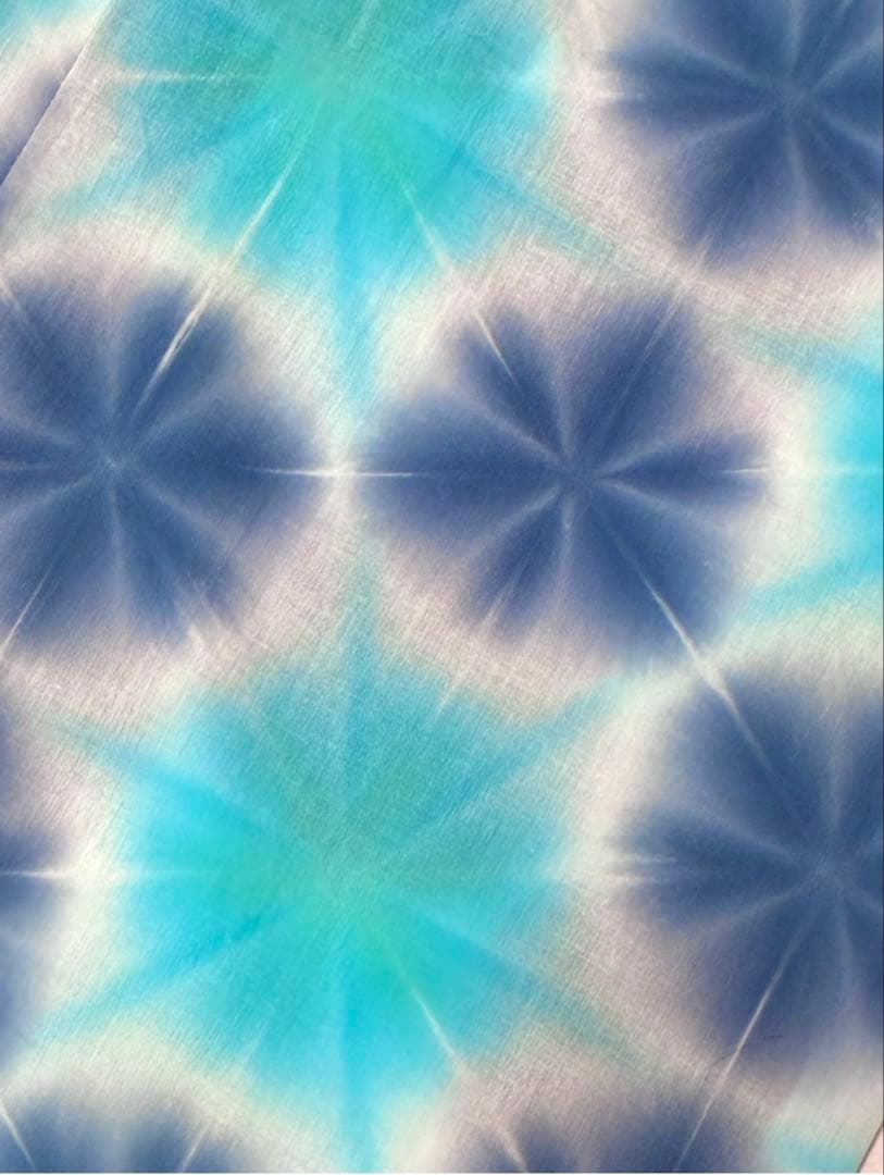 8の日セール　浴衣　雪花絞り　シャーベットカラー　裄67cm