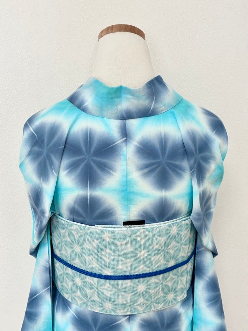 8の日セール　浴衣　雪花絞り　シャーベットカラー　裄67cm