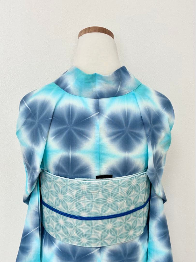 8の日セール　浴衣　雪花絞り　シャーベットカラー　裄67cm