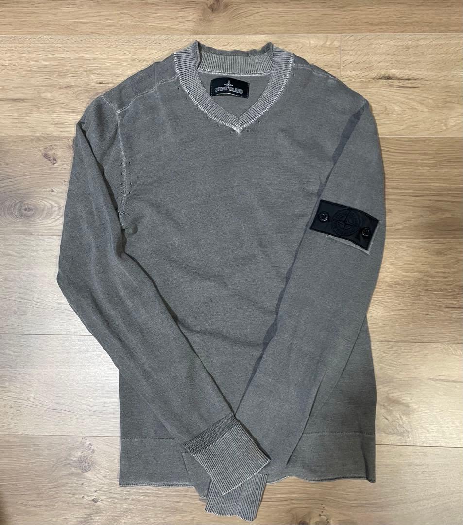 STONE  グレー Vネックセーター M