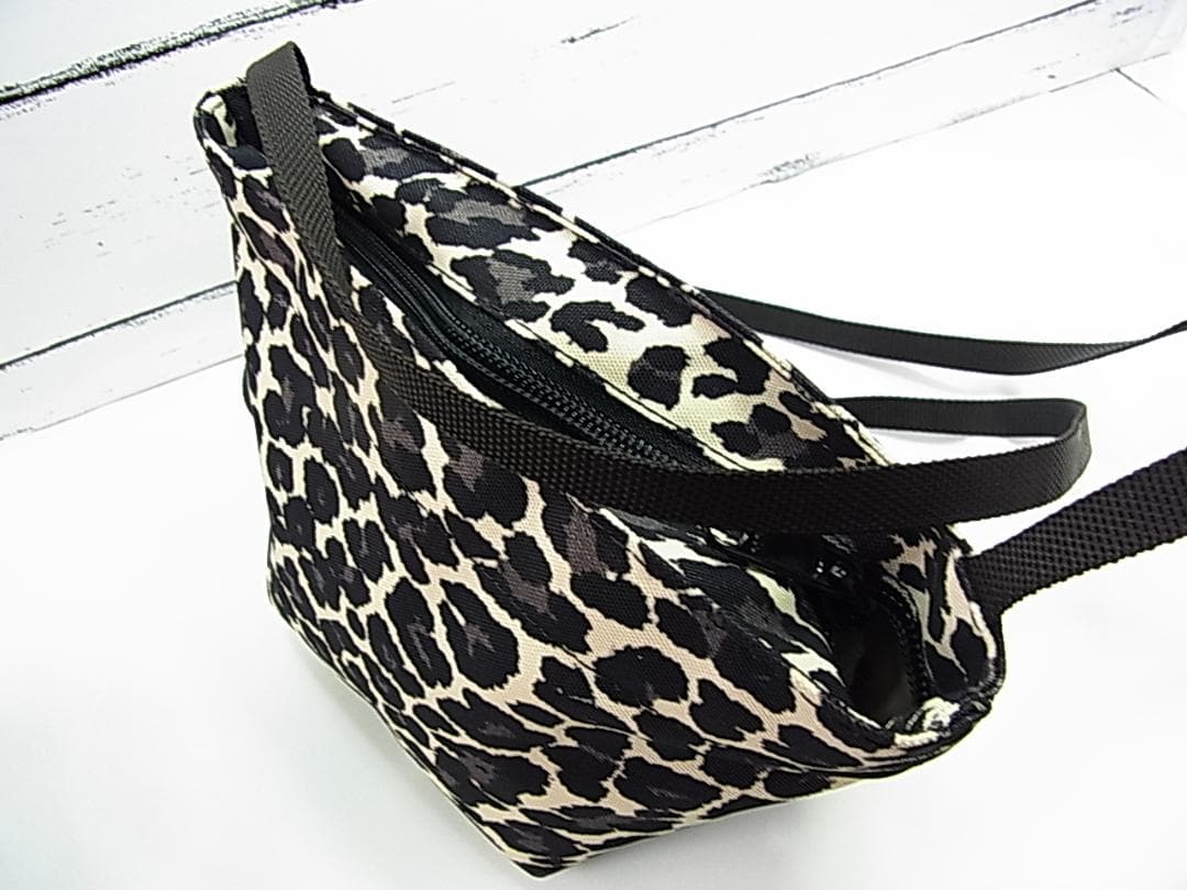 正規極美品エルベシャプリエMINI CABASレオパードショルダーバック　XS