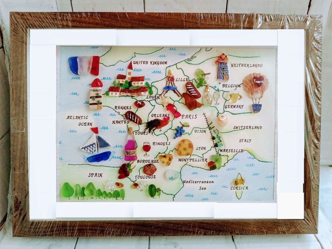 シーグラスアート　２点　オーダー品　モリゾウ様