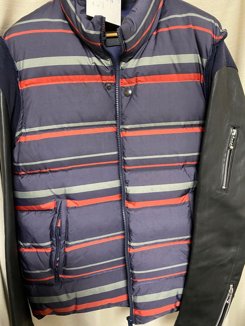 UNDERCOVERISM ネイビー ストライプ ダウンジャケット M