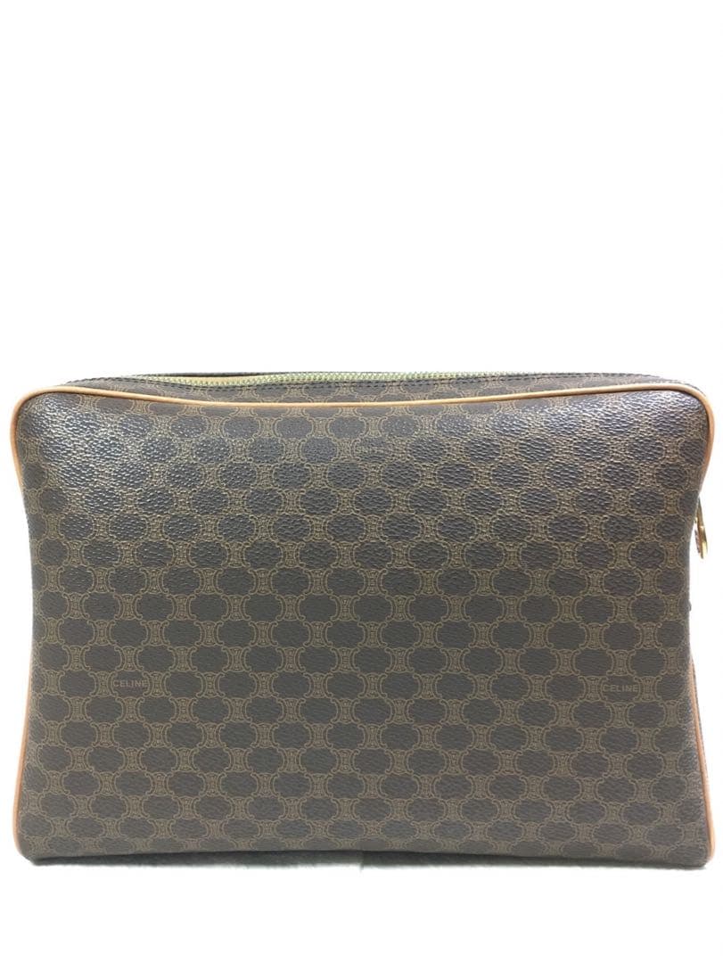 美品　セリーヌ　マカダム柄　クラッチバッグ　ハンドバッグ