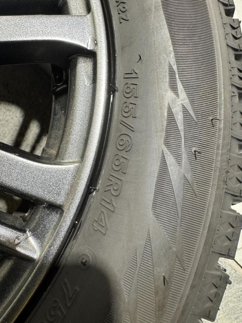 【2024年製】ブリジストン　VRX２　超バリ山　155/65R14