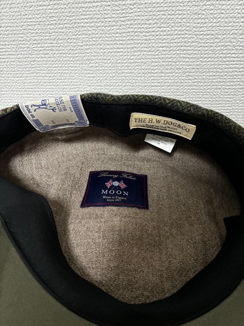 THE H.W.DOG&CO PEAKY CAP OLIVE キャスケット 38
