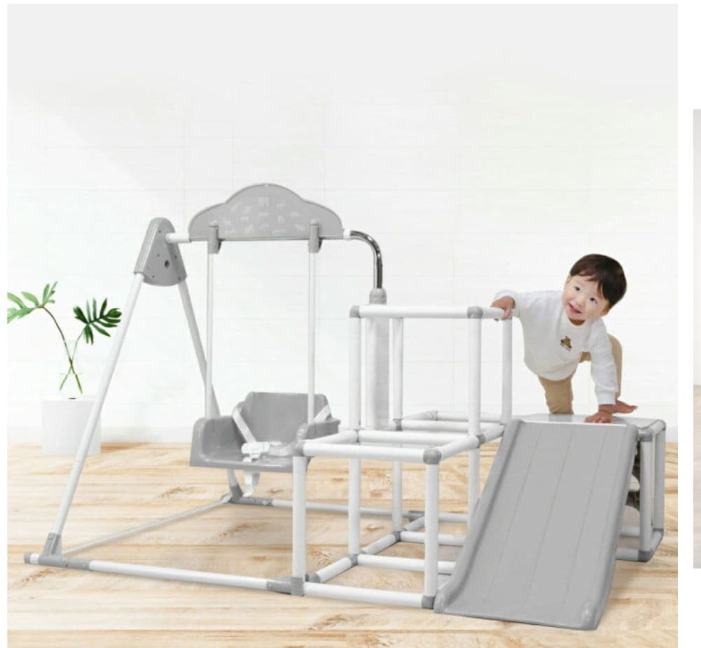 折りたたみベビージム ホワイト グレージュ