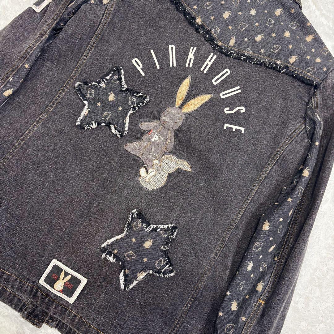 希少 PINK HOUSE ピンクハウス デニムジャケット うさぎ 刺繍