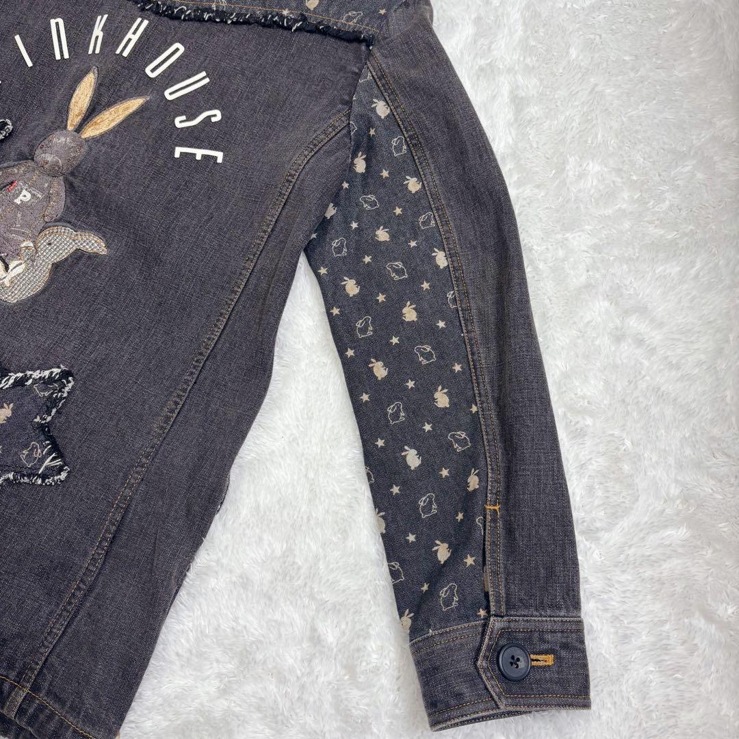 希少 PINK HOUSE ピンクハウス デニムジャケット うさぎ 刺繍