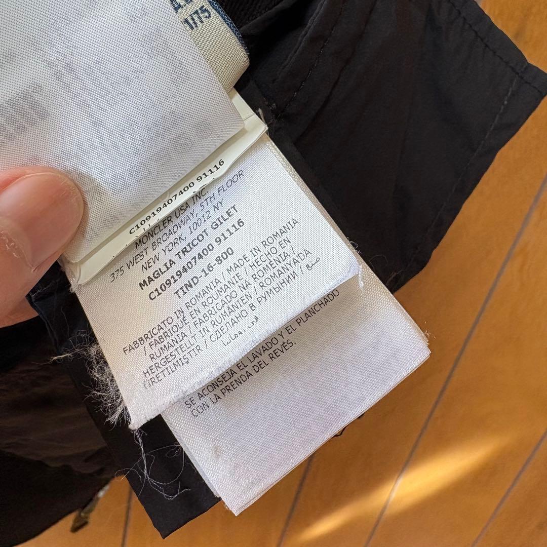 【美品】MONCLER モンクレール ニット切替ダウンジップアップベスト