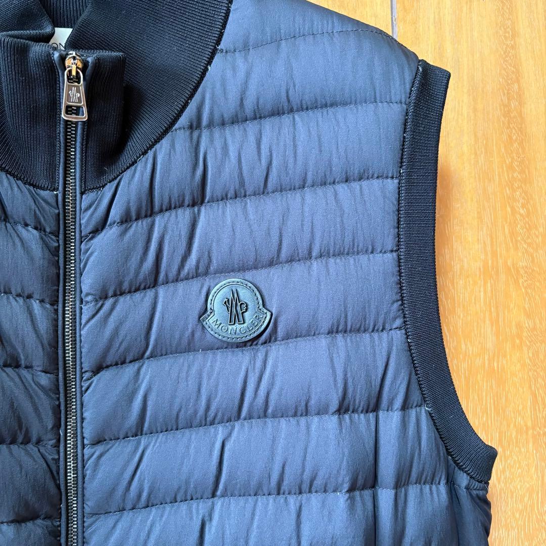 【美品】MONCLER モンクレール ニット切替ダウンジップアップベスト
