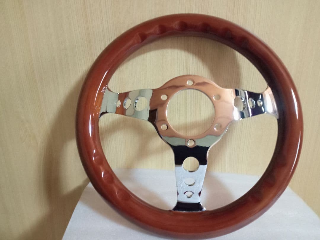 ウッド ステアリング　29Φ　小径　ハンドル29cm　旧車　他