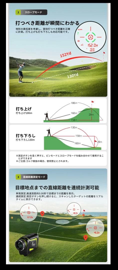 FOSSiBOT C1000 PRO ゴルフ用距離計