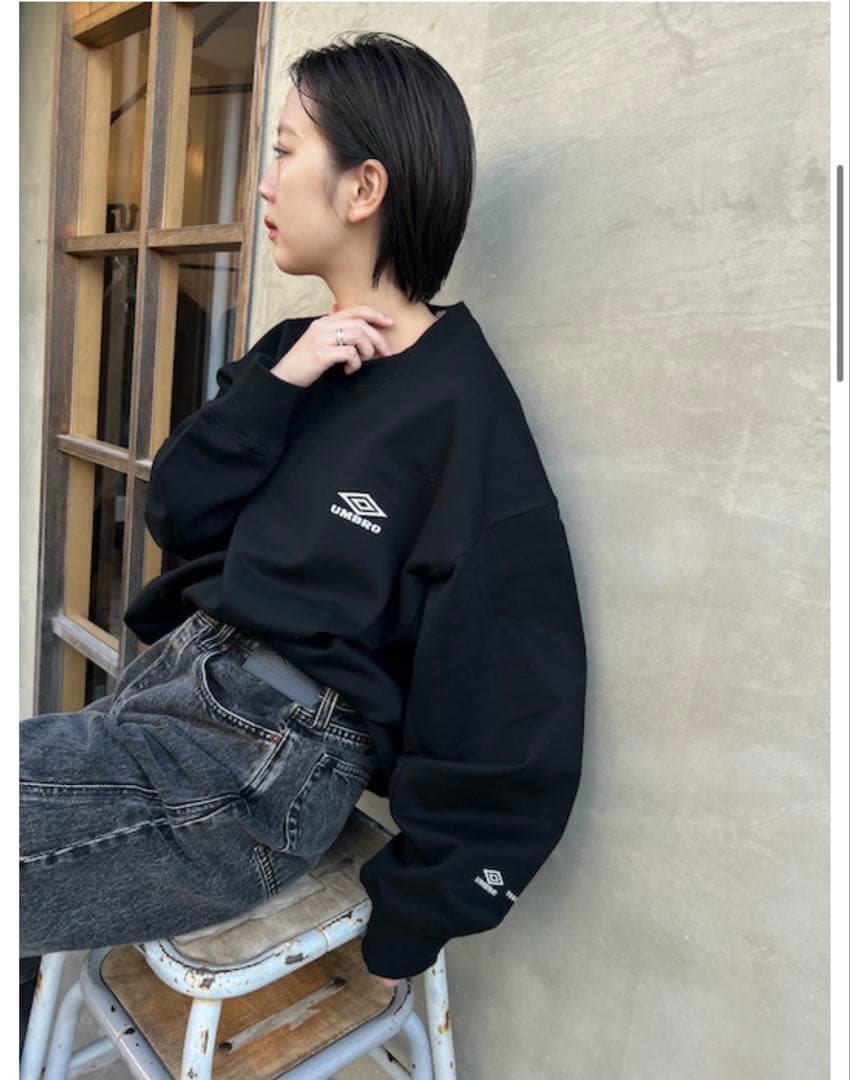 ssstein × UMBROアンブロ スウェット ブラック Mサイズ