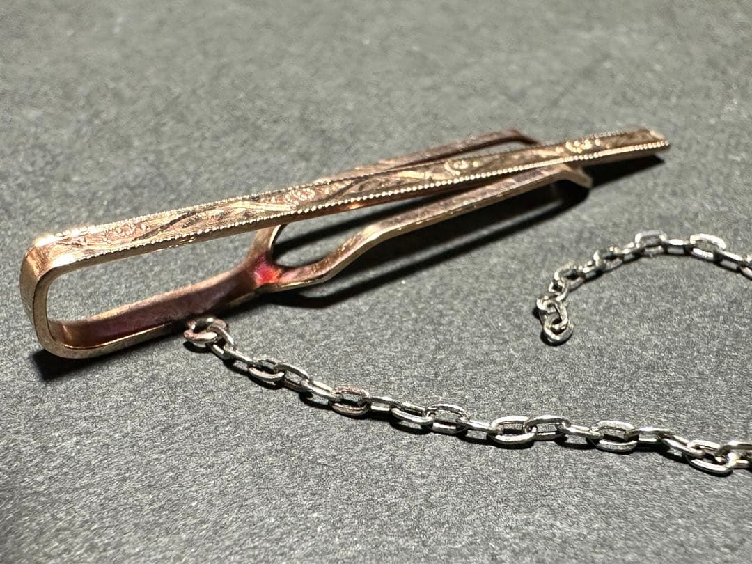 ネクタイピン K10刻印 タイバー アクセサリー ビンテージ 総重量1.5g