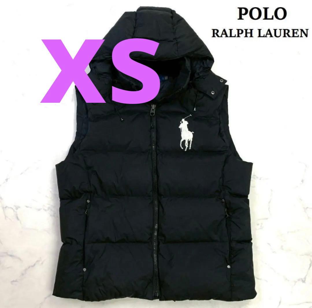 定価57000円⭐️ポロラルフローレン ダウンベスト ビッグポニー ブラック XS