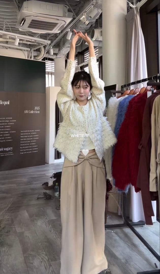 andequal waist ribbon design pants Ｓサイズ