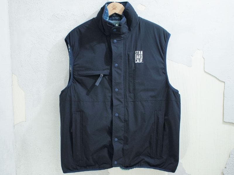 美品 L STANDARD CALIFORNIA リバーシブル フリース ベスト