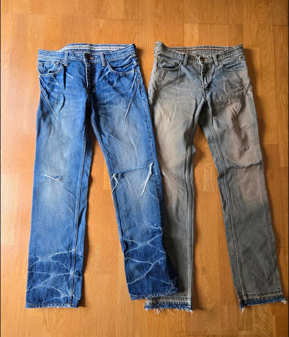ナンバーナイン⭐07About期ダメージ加工デニム2本セット⭐宮下期ソロイスト