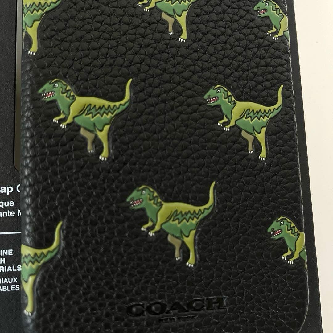 コーチ☆新品☆COACH レキシー iPhone16 pro ケース/レザー黒