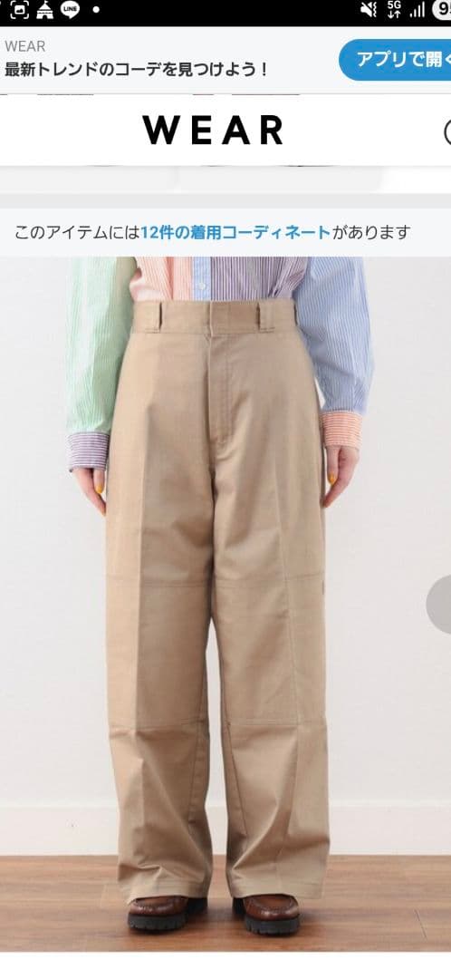 Dickies×BEAMSBOY／別注ワイド ダブルニーパンツ　29インチ