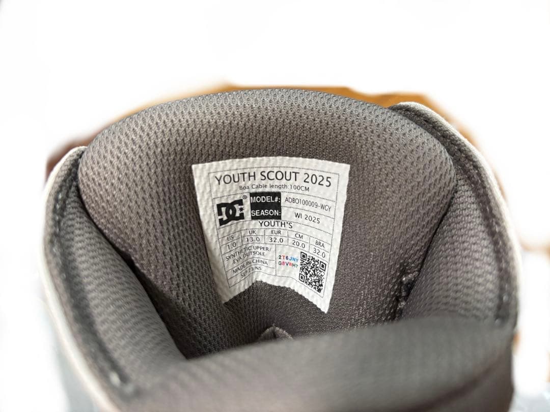 【新品】DC YOUTH SCOUT スノーボードブーツ White/Grey