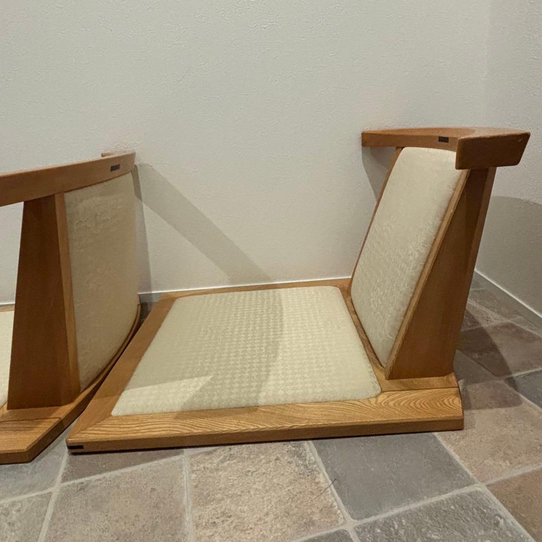 MORISHIGE 定価17万国内最高峰モリシゲ 水葉 和家具和室 座敷椅子2脚