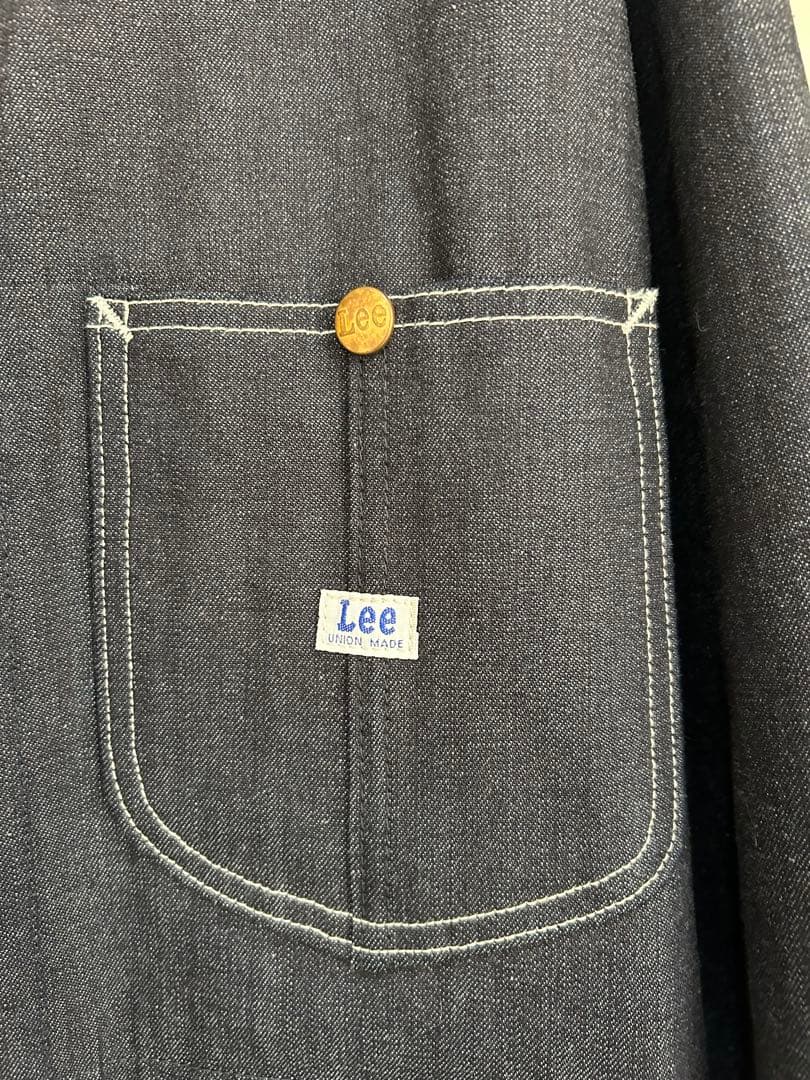 試着程度　lee ロゴジャケット　カバーオール　リジッド　ノンウォッシュ　XL