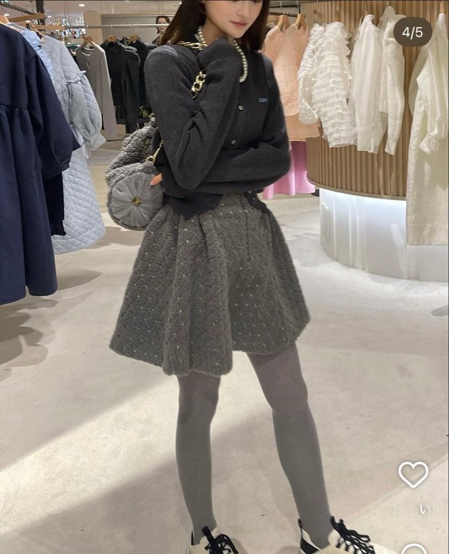 Bibiy.ODETTEBOA PLATEDSKIRT Sサイズ