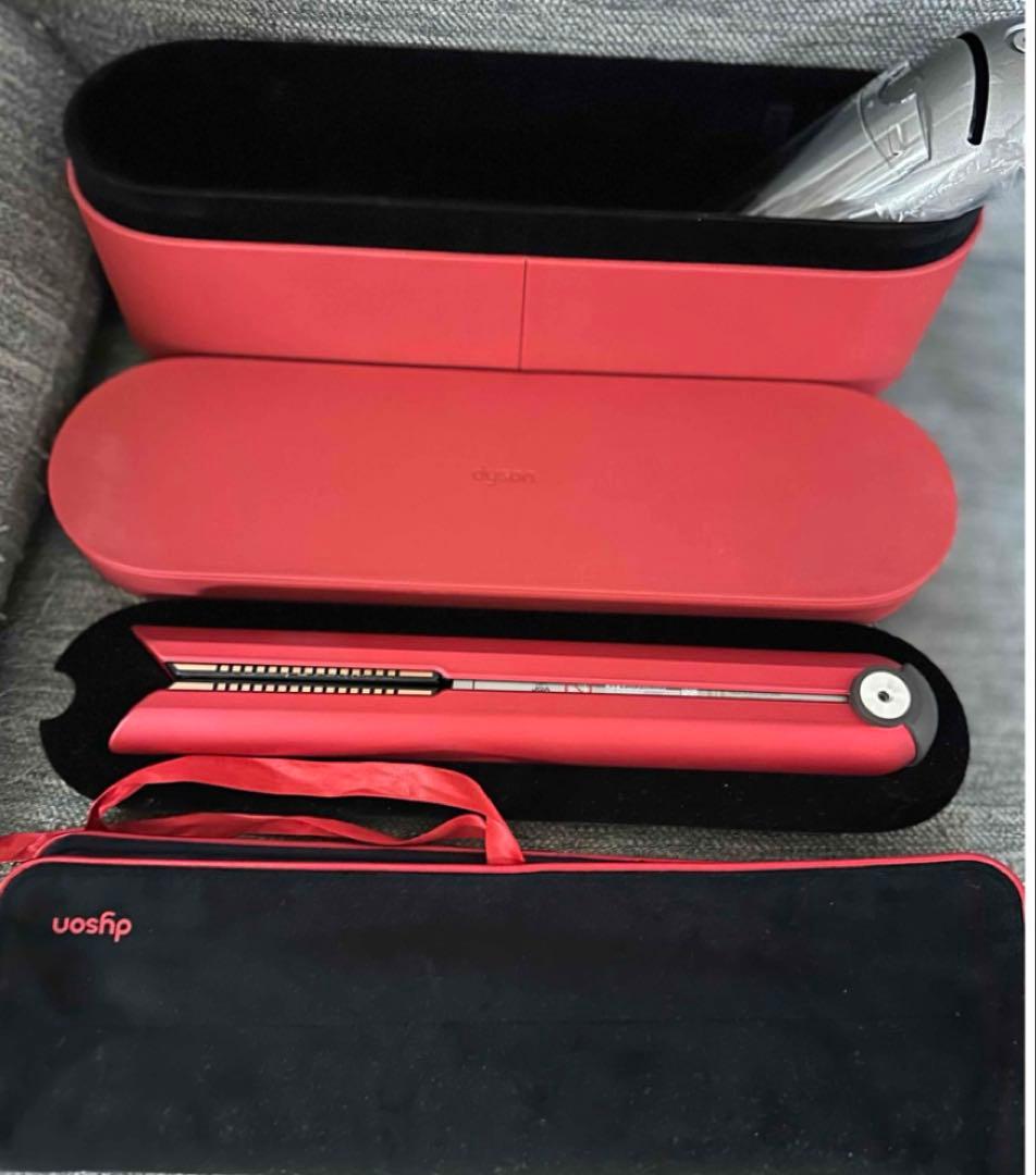 レッド ストレートヘアアイロン 本体