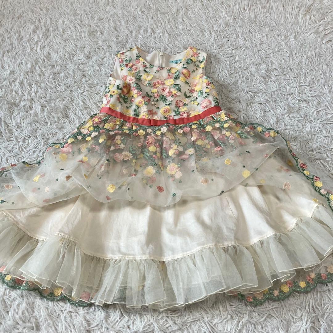 tocca BAMBINI 花柄刺繍チュールドレス　120 キッズドレス