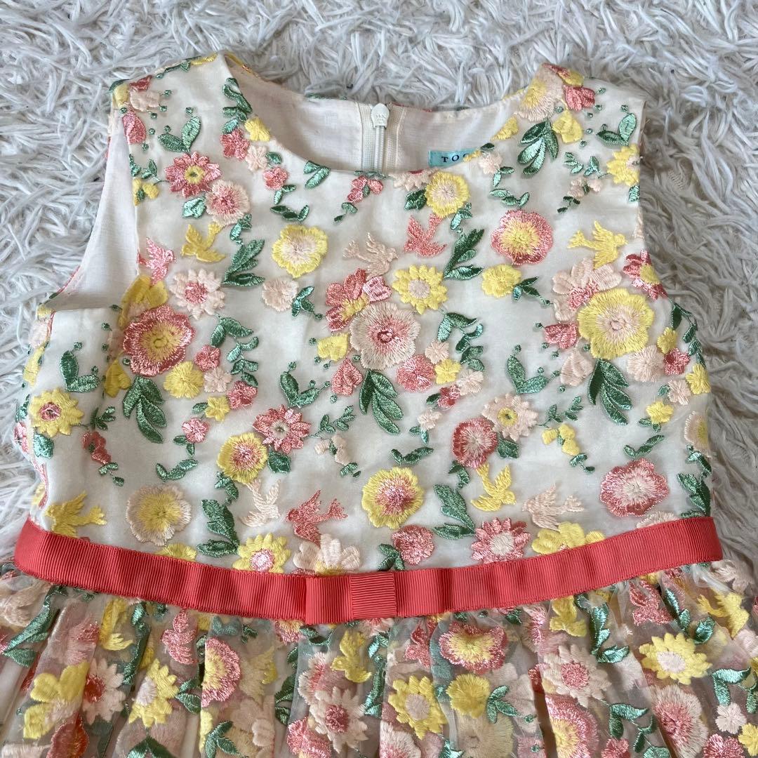 tocca BAMBINI 花柄刺繍チュールドレス　120 キッズドレス