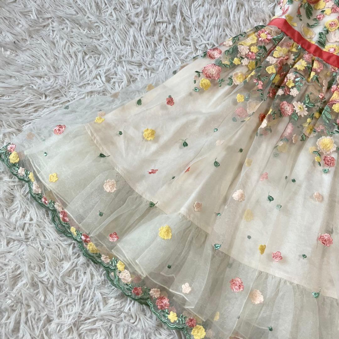 tocca BAMBINI 花柄刺繍チュールドレス　120 キッズドレス