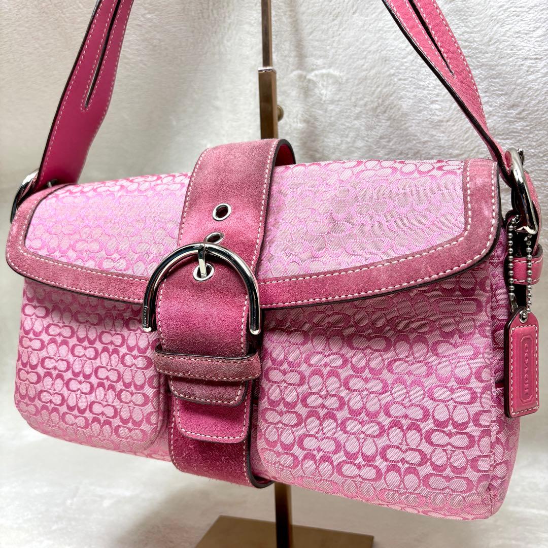 バッグ Coach One Shoulder Handbag pink soho