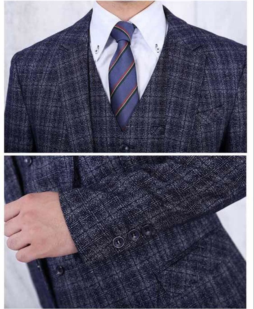 スーツ メンズ 在庫サイズM,L,XL,2XL 一つボタン 3ピーススーツ