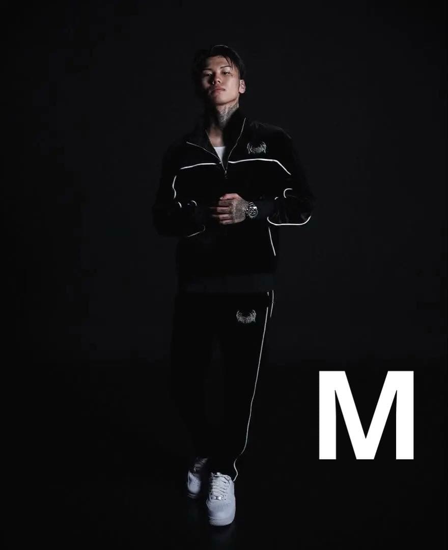 pxrgetrxxper 着用 yxngbratz ベロアジャケット Mブラック