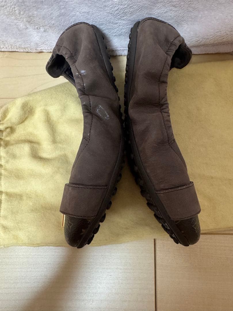 LOUIS VUITTON モノグラム パドロック バレエシューズ 35½