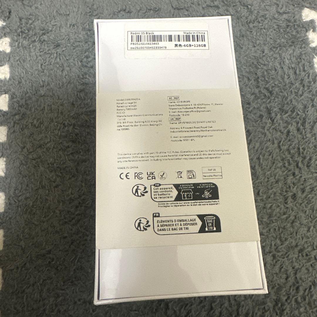 スマートフォン本体 Redmi 15 12g/128g