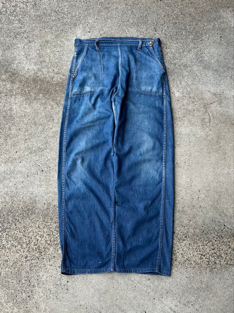 60s デニム ランチパンツ デニムパンツ ヴィンテージ 古着