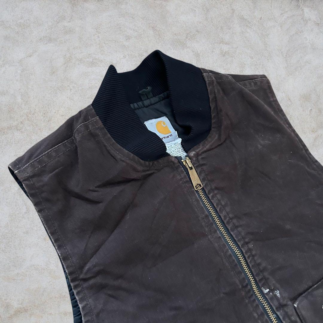 『Carhartt』カーハート　ダックベスト　V02-DKB　フェード　ブラウン
