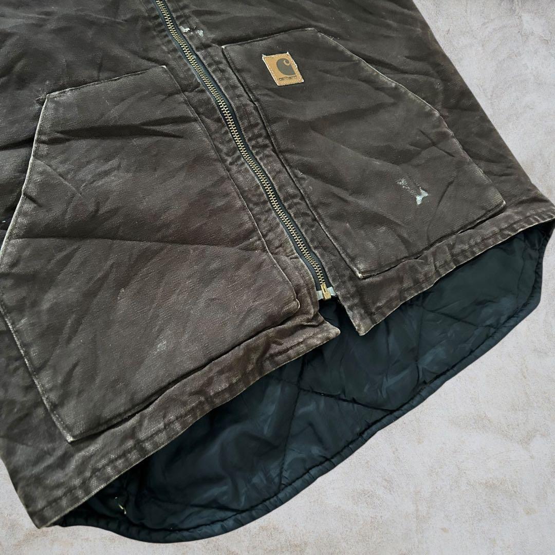 『Carhartt』カーハート　ダックベスト　V02-DKB　フェード　ブラウン