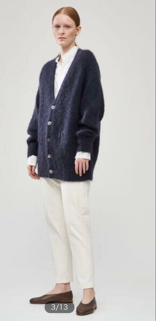 【ギャルリーヴィー】キッドモヘヤ Vネックカーディガン　日本製