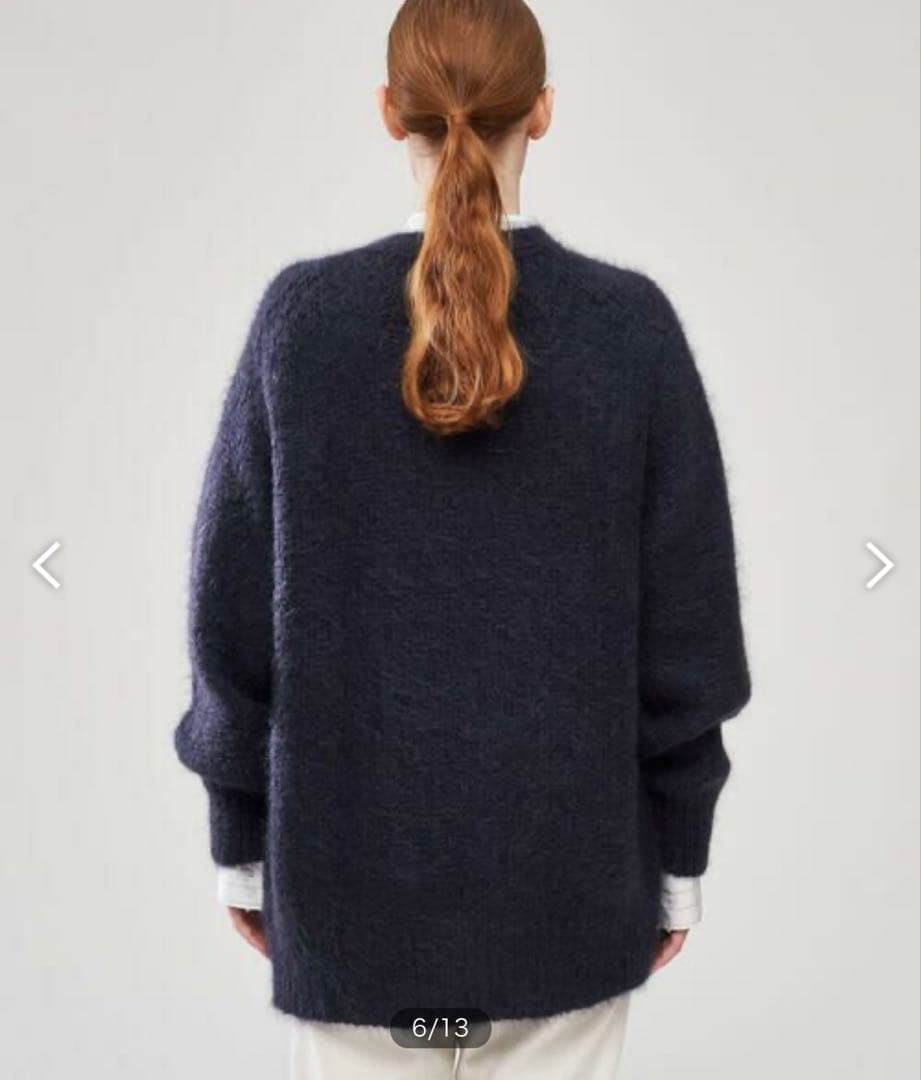 【ギャルリーヴィー】キッドモヘヤ Vネックカーディガン　日本製