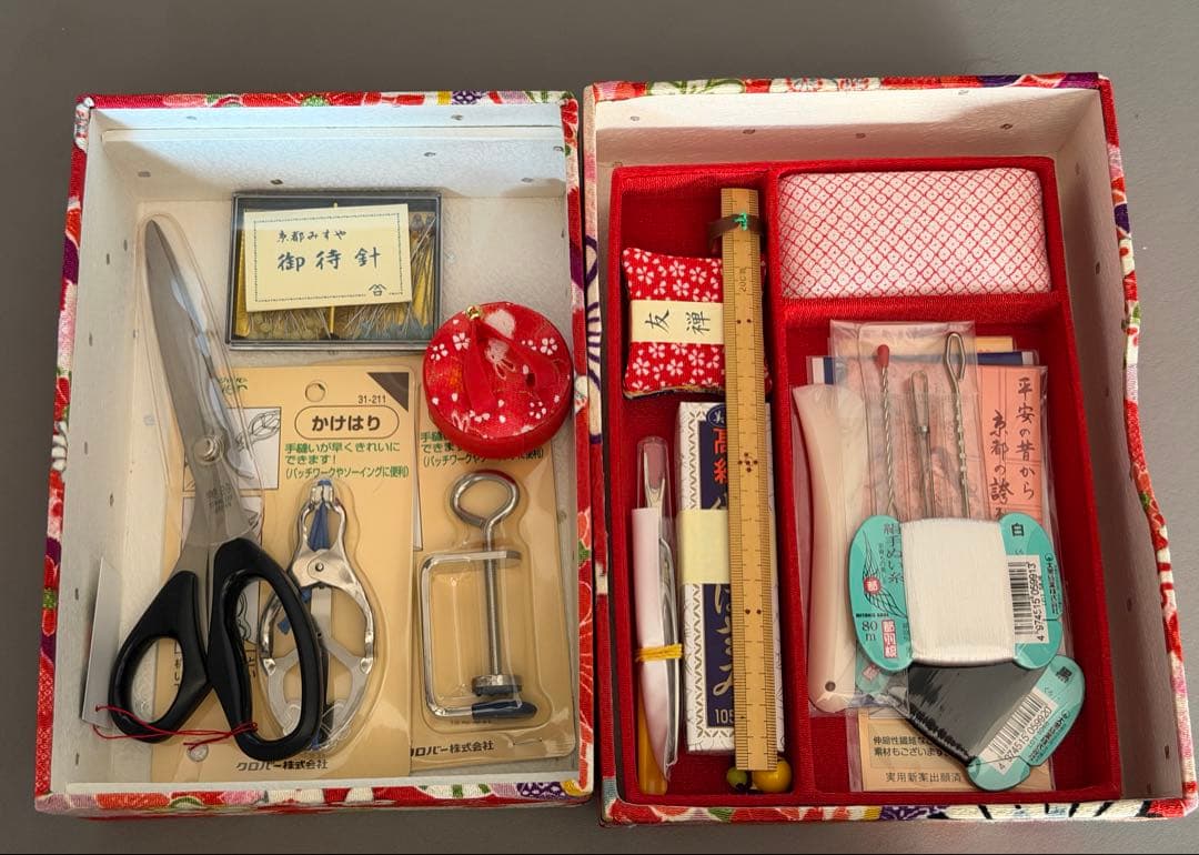 【新品・未使用】京都みすや　お裁縫箱セット 友禅　ソーイングセット