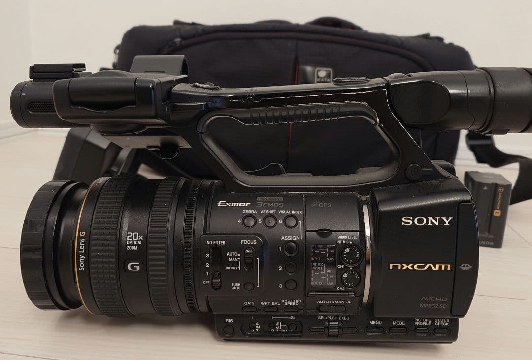 HXR-NX5J ワイコン　バッテリー　フラッシュメモリ　カメラバッグ付き
