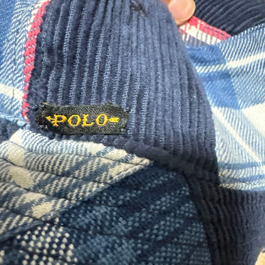 POLOラルフローレン リバーシブル パッチワーク バケットハット M 58cm