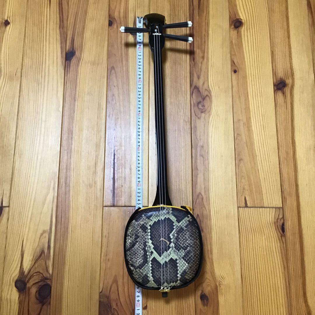 沖縄　三線セット　人工皮　ケース付き