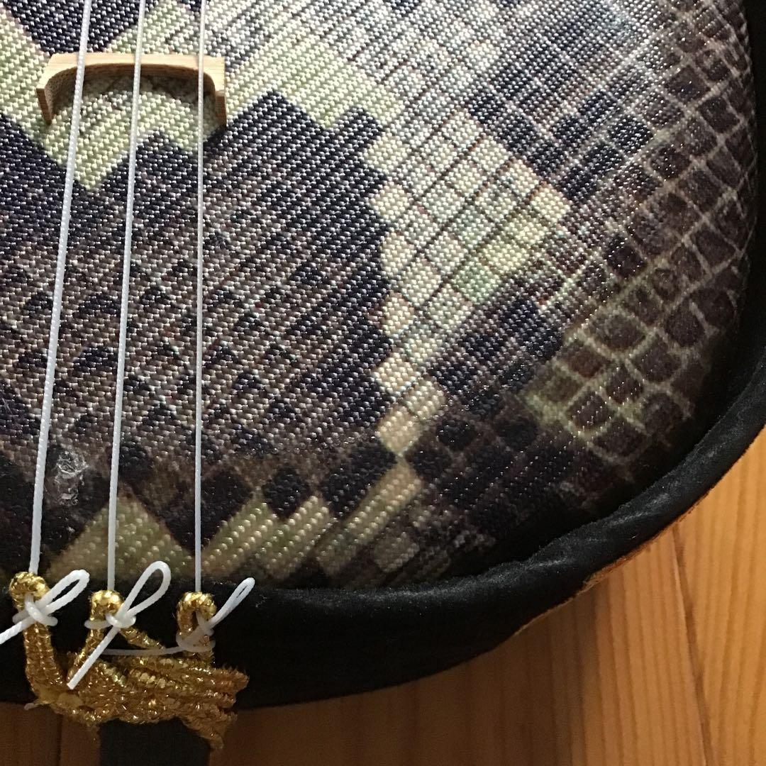 沖縄　三線セット　人工皮　ケース付き