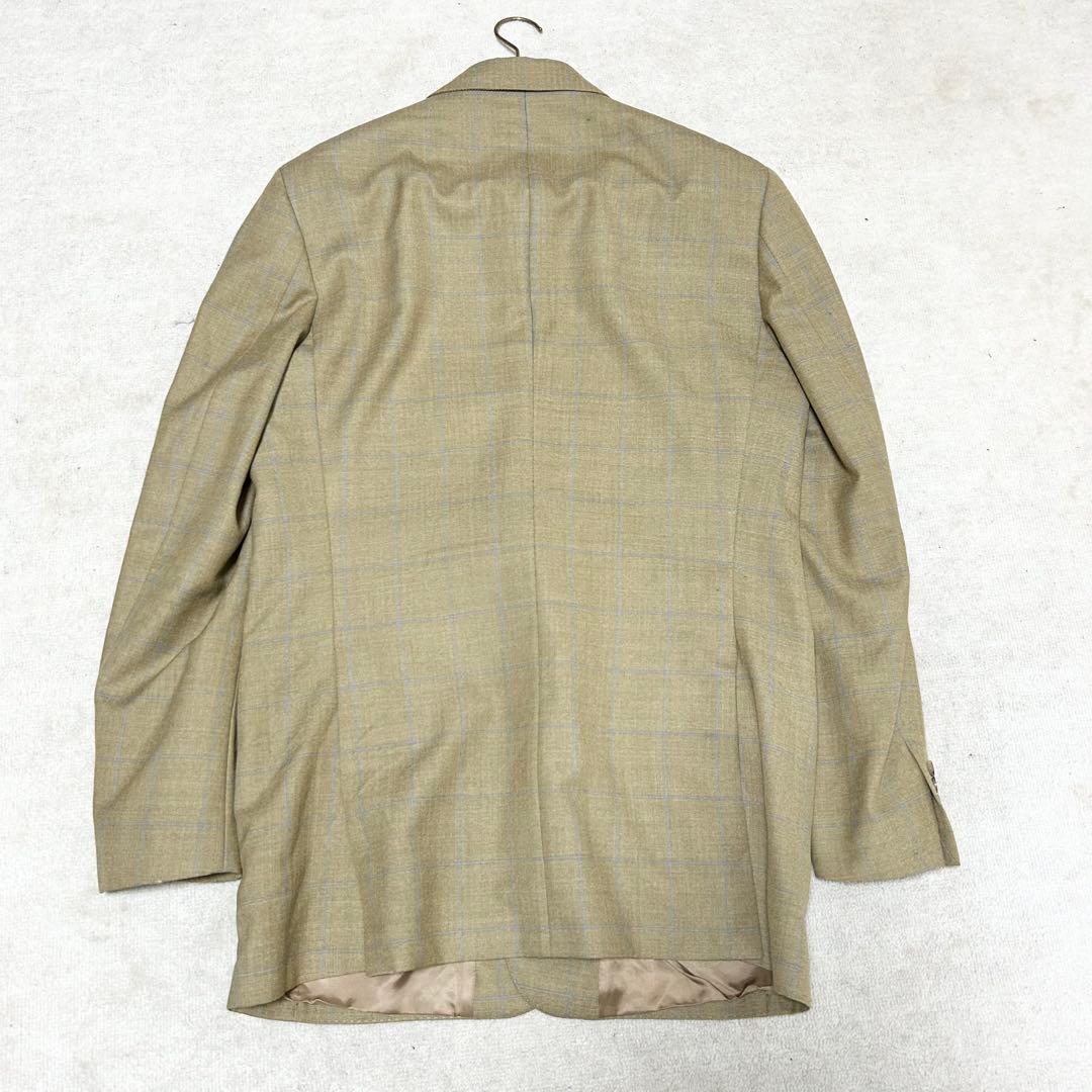希少　バーバリーロンドン　テーラードジャケット　グレンチェック　イエロー　黄色