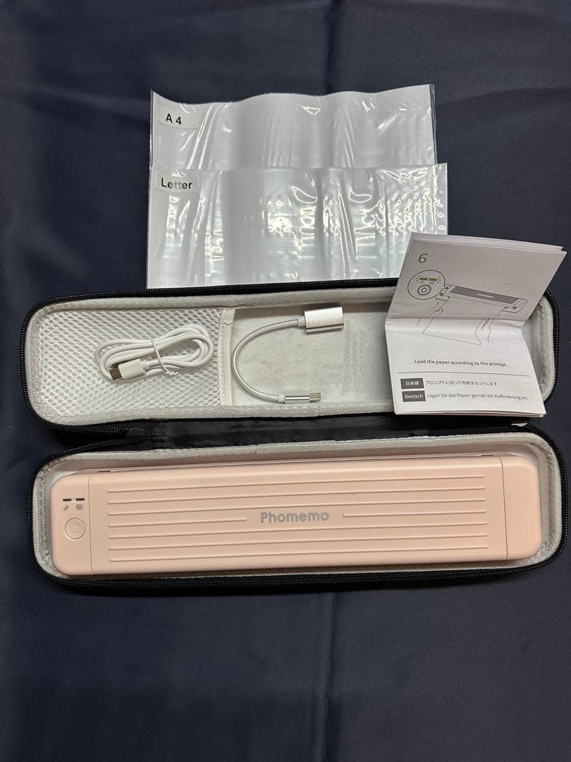 Pmo M831 モバイルプリンター 無線サーマルプリンターピンク色